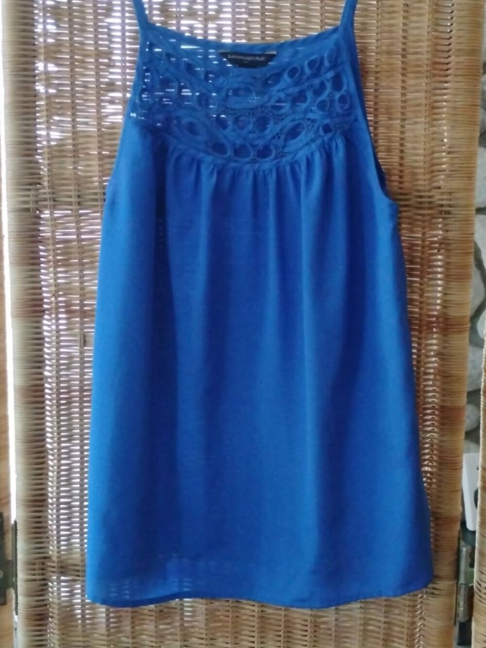 Women Top, Banana Republic, sz XS, Royal Blue, Silky